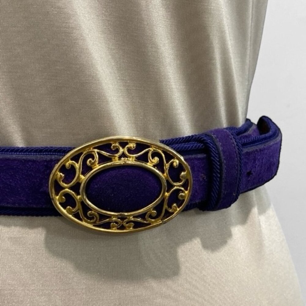 Talbots Belt Suede Purple Size medium